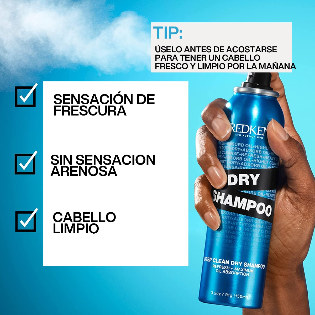 SHAMPOO EN SECO PARA TODO TIPO DE CABELLO
